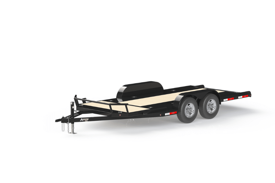 black tilt bed trailer from Arrow Trail
