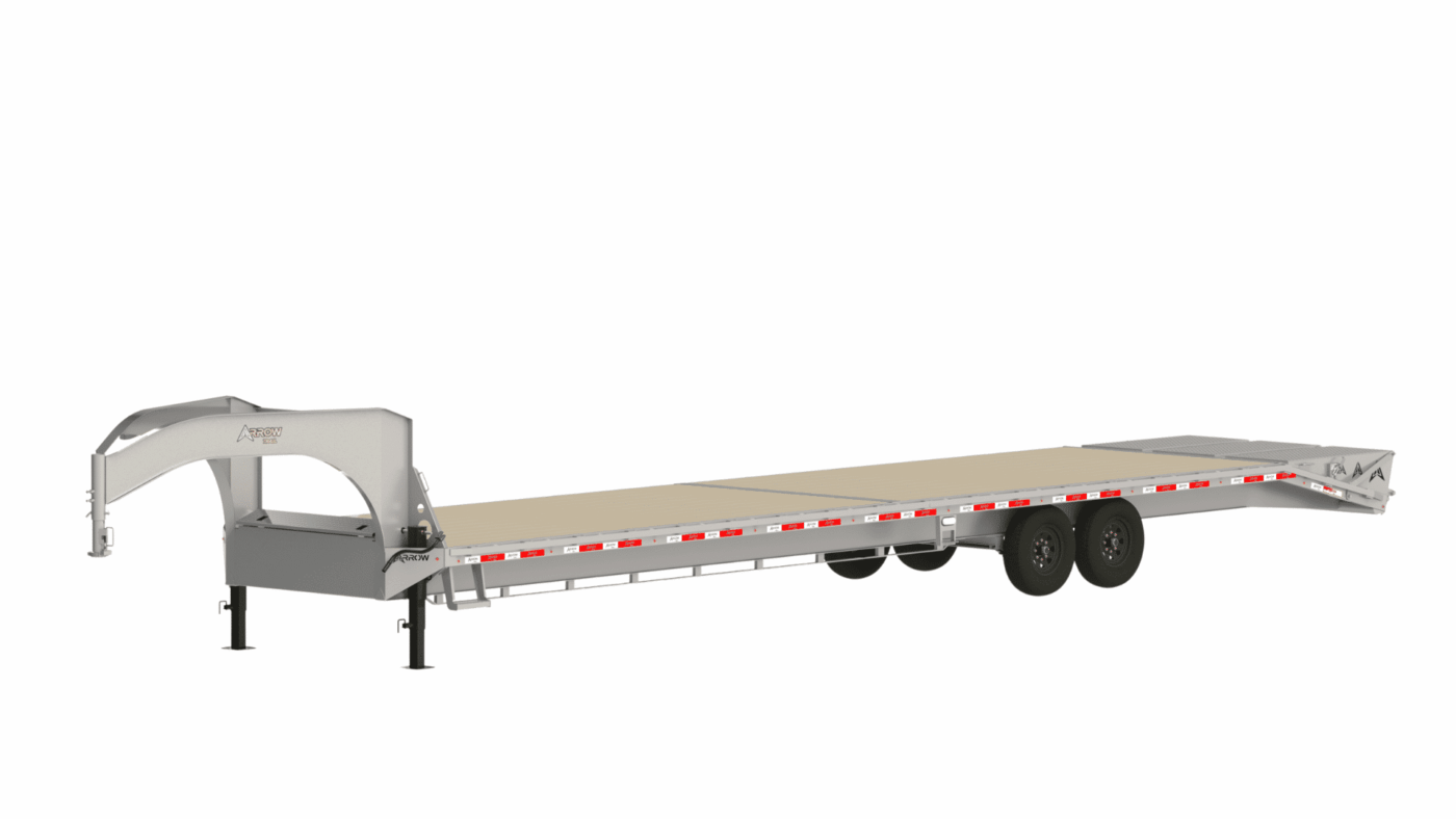 a grey gooseneck flat deck trailer for sale in Kentucky