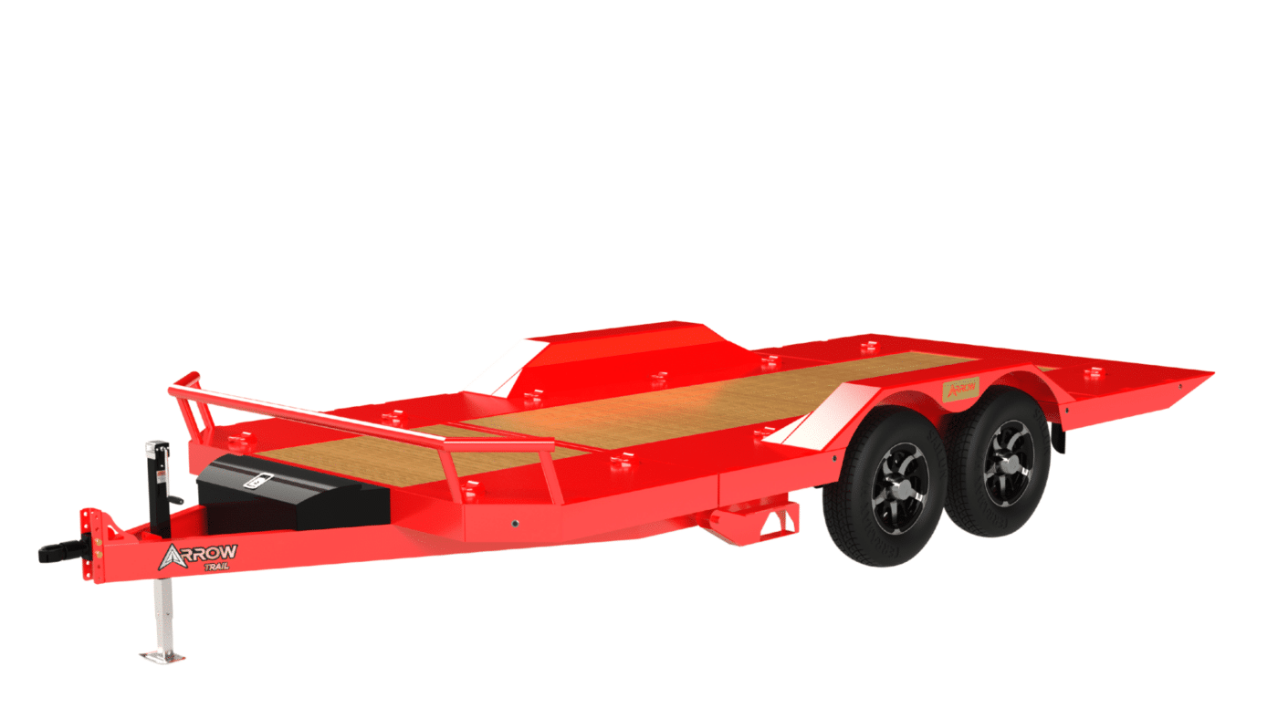 a red tilt deck trailer in knoxville tn